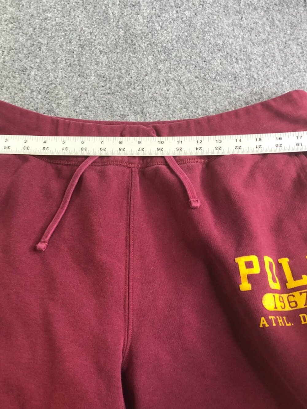 Polo Ralph Lauren Fleece Sweat Shorts Mens XXL Red Cotton Lounge Casual Pockets - Picture 6 of 10